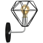 Arandela Luminária Diamante Aramado Preto