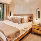 Arandela Luminária Globo Duplo Vidro Base Retangular Preto