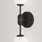 Arandela Luminária Jabuticaba Globo Duplo Vidro Sala Preto