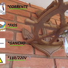 Arandela Luminária Lustre Leme De Navio Rustico 110/220v