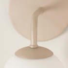 Arandela Luminária Parede Bolinha Globo Vidro Champagne