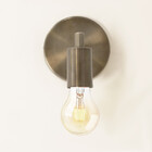 Arandela Luminária Parede Botão Moderna Sala Cama Bronze