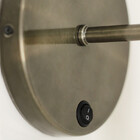 Arandela Luminária Parede Botão Moderna Sala Cama Bronze