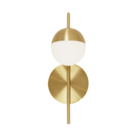 Arandela Luminária Parede Globo Vidro Quarto Sala Dourado