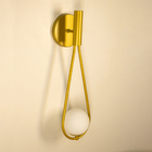 Arandela Luminária Parede Gota Moderna Globo Vidro Dourado