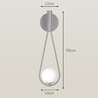 Arandela Luminária Parede Gota Moderna Globo Vidro Dourado