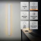Arandela Luminária Parede Led Linear Slim 72cm 127v Branco