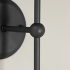 Arandela Luminária Parede Tocheiro Cúpula Metal Cama Preto