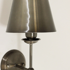 Arandela Luminária Parede Tocheiro Cúpula Metal Sala Bronze