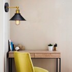 Arandela Luminária Retro Industrial Preto Loft Luminária Vint