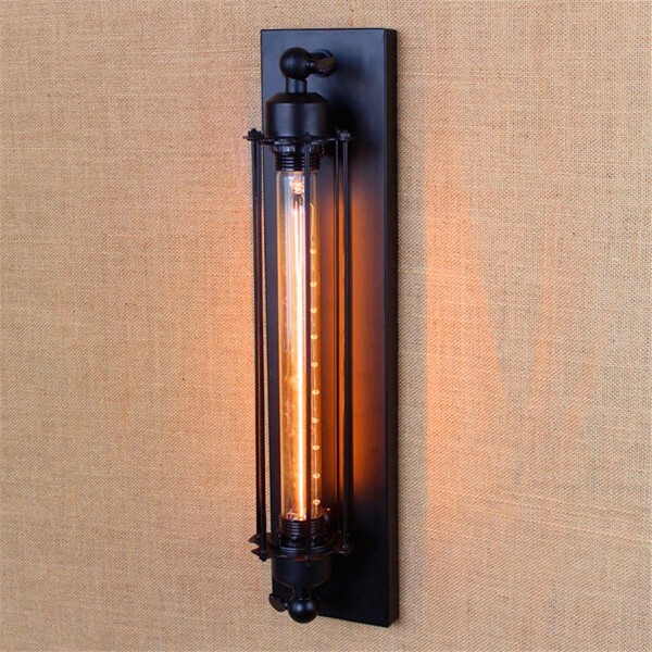 Arandela Luminária Retro Industrial Preto Loft Luminária Vintage