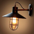 Arandela Luminária Retro Industrial Preto Loft Luminária Vint