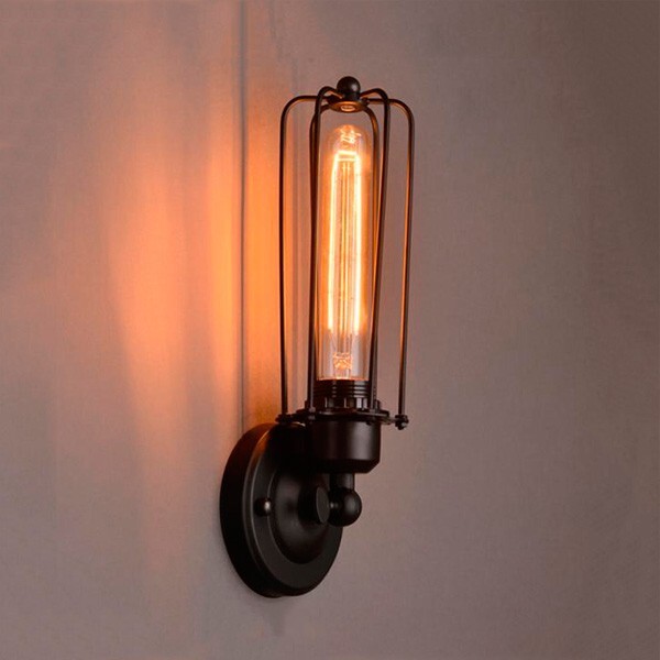 Arandela Luminária Retro Industrial Preto Loft Luminária Vint