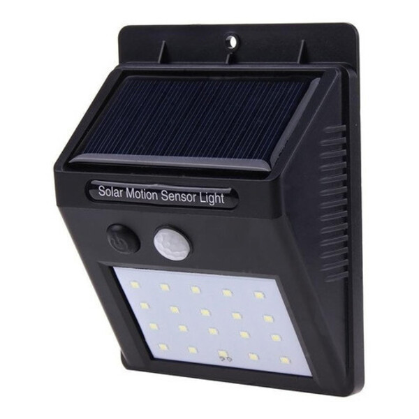 Arandela Luminária Solar Sensor De Movimento Recarregável 20