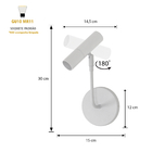 Arandela Luminária Spot Articulado Leitura Cabeceira Bronze