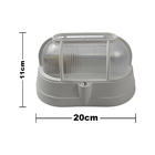 Arandela Luminária Tartaruga Branca C/ Grade Externa + Lâmpad