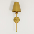 Arandela Luminária Tocheiro Cúpula Metal Botão Dourado