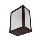 Arandela Luminária Vitra 3 Vidros Externa Marrom + Led A60 12