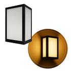 Arandela Luminária Vitra 3 Vidros Externa Preta + Led A60 12w