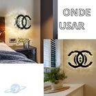 Arandela Luxo Channel Cristal Led 3 Cores Bivolt Led Incluso