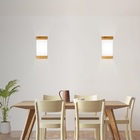 Arandela Madeira/acrílico Curva Imbuia 30cm Led 9w 3000k Made