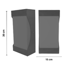 Arandela Madeira/acrílico Curva Imbuia 30cm Led 9w 3000k Made