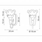 Arandela Madeira Imbuia Vidro Cristal Ambar Country 2592