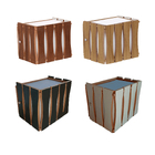 Arandela Madeira Ripada Quadrada 16,5 Cm E27 - 2 Luzes Málaga