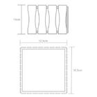 Arandela Madeira Ripada Quadrada 16,5 Cm E27 - 2 Luzes Natural
