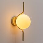 Arandela Malu Ouro Fosco Zr129 15xh44cm P/g9 Globo Vidro Star