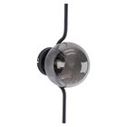 Arandela Malu Preto Fosco Zr129 + Led G9 Bq Globo Vidro Starl