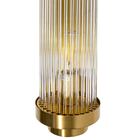 Arandela Maria Cor Ouro Vidro Canelado Grande + 2 Led E14 110