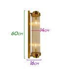 Arandela Maria Cor Ouro Vidro Canelado Grande + 2 Led E14 220