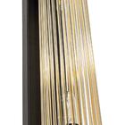 Arandela Maria Vidro Canelado Grande Preta + 2 Led E14 110v S