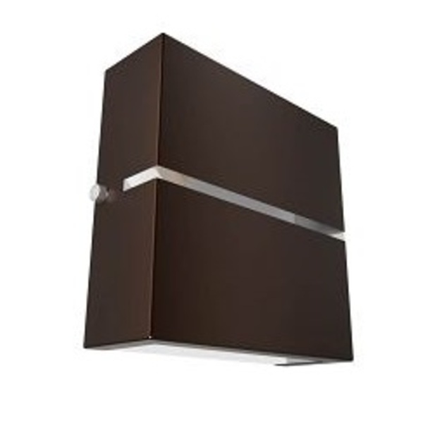 Arandela Marrom Slim Quadrada 1 Friso Com 2 Fachos De Luz-g9