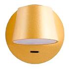 Arandela Meera Bella Dourada Ø12cm Com Led Integrado 6w 3000k