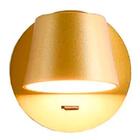 Arandela Meera Bella Dourada Ø12cm Com Led Integrado 6w 3000k