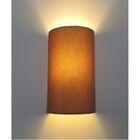 Arandela Meia Cana Md-2031 Cúpula Em Tecido 30/18x16cm Palha