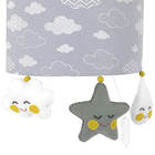 Arandela Meia Lua Chuva De Amor Cinza Quarto Bebê Infantil