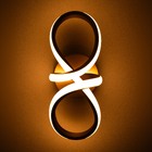 Arandela Metal Dourada Modern Infinity Led Alta Eficiência 20