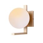 Arandela Metal Dourado Com Globo Branco Leitoso 1xe27 Startec