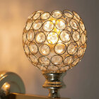 Arandela Metal Dourado E Cristal Redonda 1e27 17 5cm