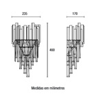 Arandela Midas Black 89541101 Blumenau Black