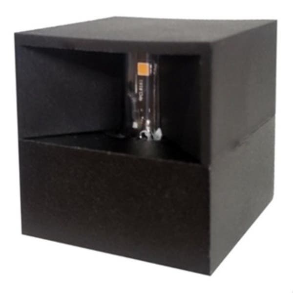 Arandela Mini Cubo Led 2w 2700k Interlight 4104 Preto | Leroy Merlin