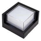 Arandela Mini Iglu Preta Quadrada 8w 3000k Ip65 Opus