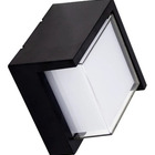 Arandela Mini Iglu Preta Quadrada 8w 3000k Ip65 Opus