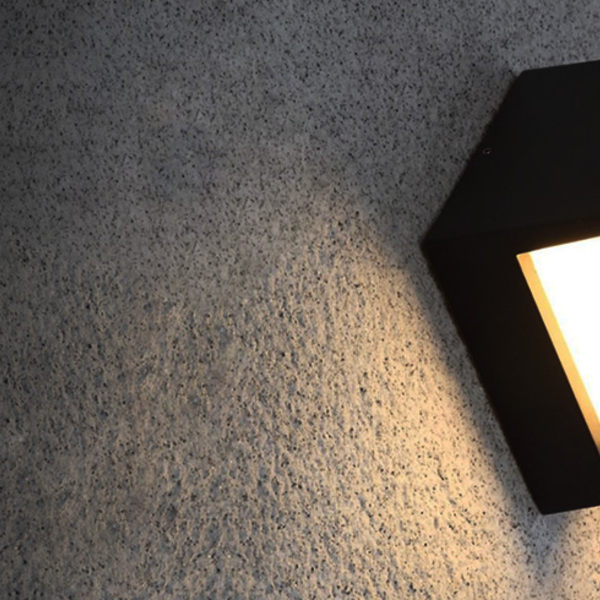 Arandela Mini Iglu Preta Quadrada 8w 3000k Ip65 Opus