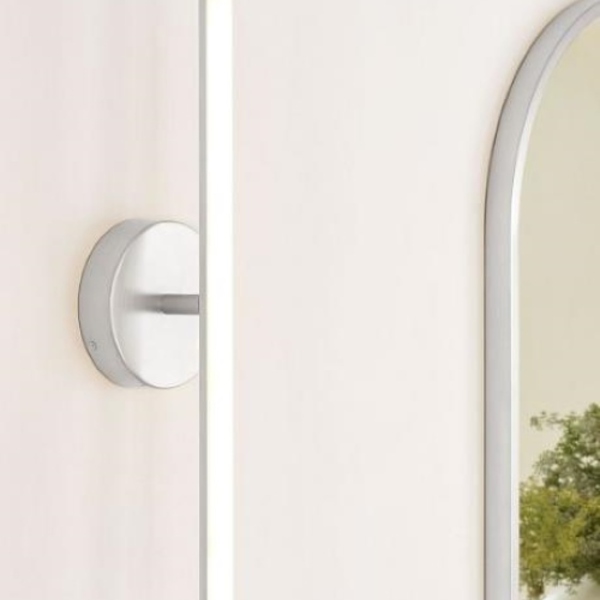 Arandela Minimalista Moderna Slim Led Integrado 50cm - Prata