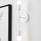 Arandela Moderna  Linear Metálica Slim P/2 Lâmpadas E27 - 45c