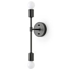 Arandela Moderna  Linear Metálica Slim P/2 Lâmpadas E27 - 45c